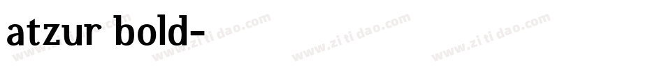 atzur bold字体转换